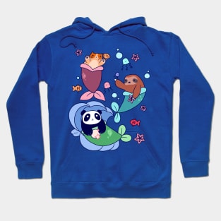 Mermaid Sloth Cat and Panda Hoodie